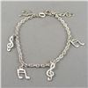 925 Sterling Silver Music Note Bracelet - 7.25"