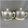 Image 2 : Vintage Porcelain "Japan" Cream and Sugar Set With Metal Covers