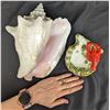 Image 1 : Large Conch Shell & Lobster Trinket Dish (Japan)