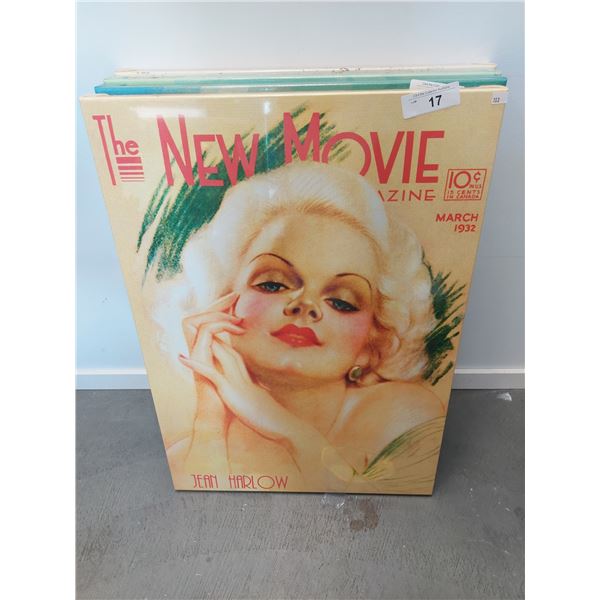 NOS BEAUTIFUL CANVAS PRINT OF VINTAGE AD