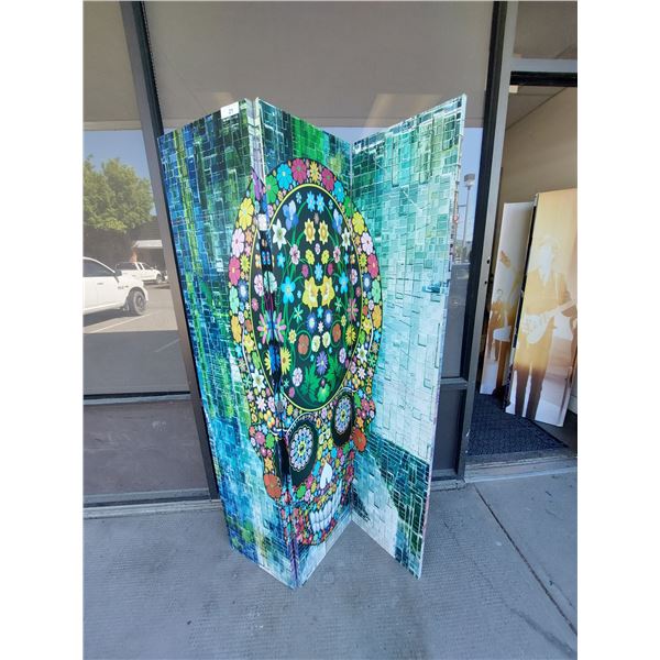 WILD COLOURFUL SUGAR SKULL SCREEN-DOUBLE SIDED