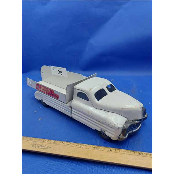 VINTAGE BUDDY L SUPERMARKET DELIVERY PRESSED STEEL TRUCK