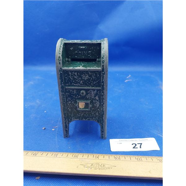 VINTAGE MAILBOX METAL COINBANK