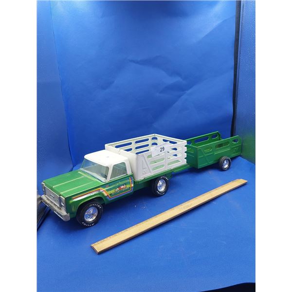VINTAGE NY-LINT FARMS PRESSED STEEL TRUCK/TRAILER