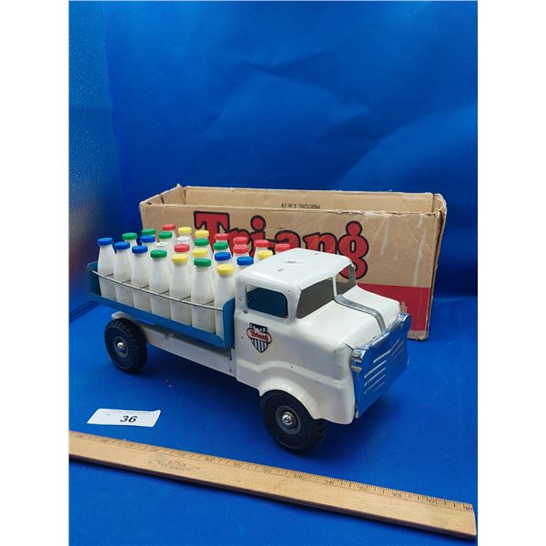 VINTAGE TRIANG MILK BOTTLE DELIVERY TRUCK PRESSED STEEL