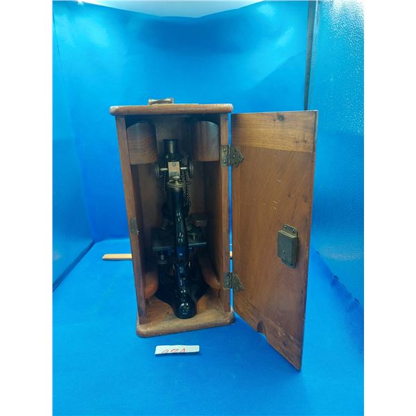 STUNNING ANTIQUE MICROSCOPE