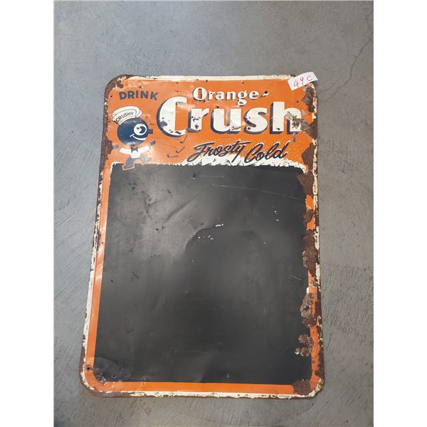 1954 ORANGE CRUSH CHALKBOARD SIGN