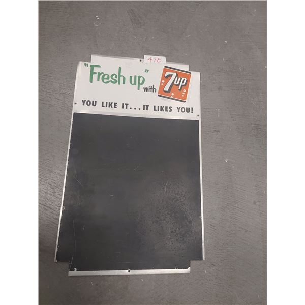 50S 7 UP CHALK BOARD SIGN CORNORS CUT