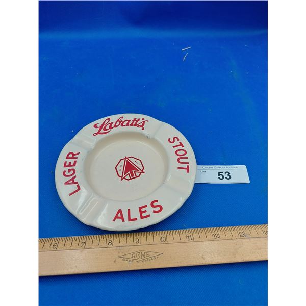 1940'S LABATT'S BEER PORCELAIN ASHTRAY