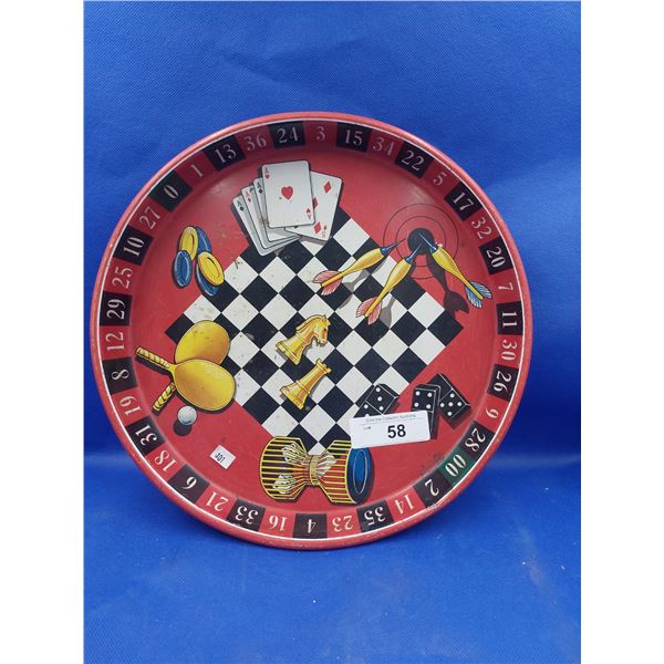 VINTAGE GAMES ROOM SERVING TRAY