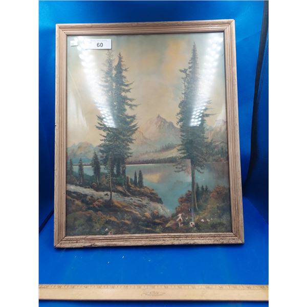 1940'S LAKE SCENE PRINT BY L. ALGER