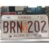 Image 1 : HARD TO FIND 1981 HAWAII LICENSE PLATE