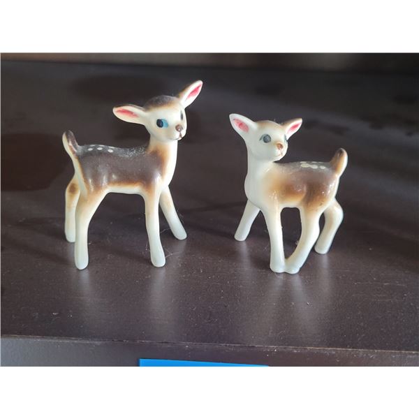 ADORABLE PORCELAIN JAPAN FAWN FIGURINES