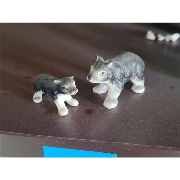 VERY OLD MINIATURE PORCELAIN BEARS