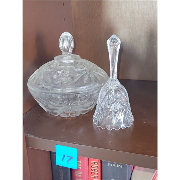 LOT OF 2 PINWHEEL CRYSTAL PIECES