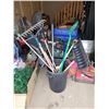 Image 1 : OUTDOOR GARBAGE CONTAINER WITH VARIOUS YARD TOOLS