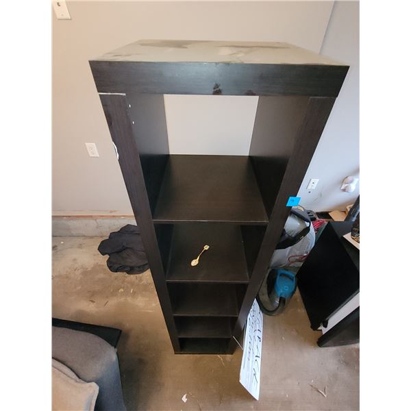 DARK BROWN FREE STANDING SHELVING UNIT