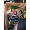 Image 2 : BOX OF TOOLS + MISC INLCLUDING VINTAGE PLAYERS TOBACCO TIN WITH HARDWARE