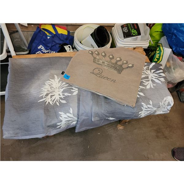 LOT OF KING SIZE PILLOW CASES PLUS QUEEN THROW CUSHION COVER