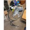 Image 1 : FREE STANDING HANGING PLANTER WITH 12 SOLAR LIGHT BULBS DECOR