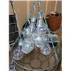 Image 3 : FREE STANDING HANGING PLANTER WITH 12 SOLAR LIGHT BULBS DECOR