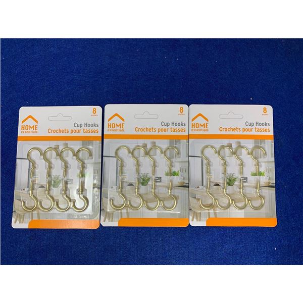 Home Essentials Cup Hooks (3 x 8)