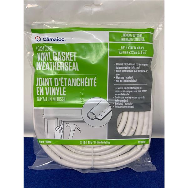 Climaloc Foam Core Vinyl Gasket 16.4ft Strip