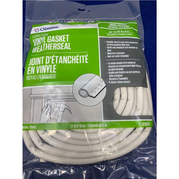 Climaloc Foam Core Vinyl Gasket 16.4ft Strip
