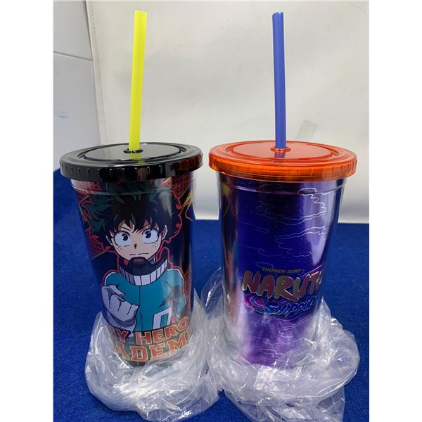 My Hero Academia and Narruto Shippuden Travel Cups