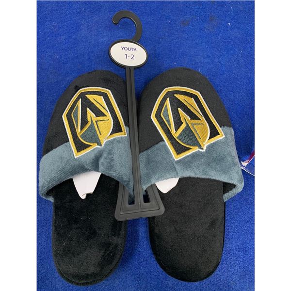Vegas Knights Plush Slippers (youth 1-2)