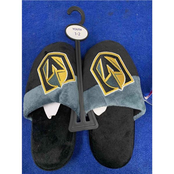 Vegas Knights Plush Slippers (youth 1-2)