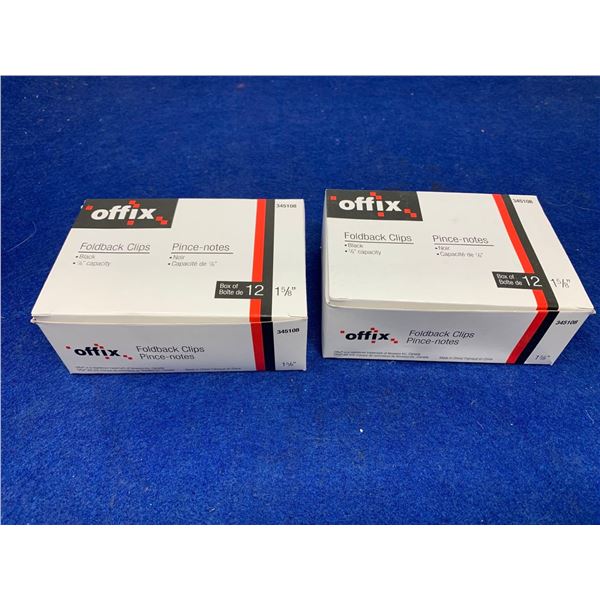 Offix Foldback Clips (2 x 12)