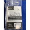 Image 4 : Fabric Shower Curtain (71in x 71in) and Shower Curtain Rings