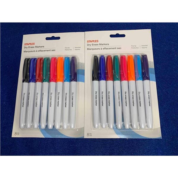 Staples Assorted Dry Erase Markers (2 x 8)