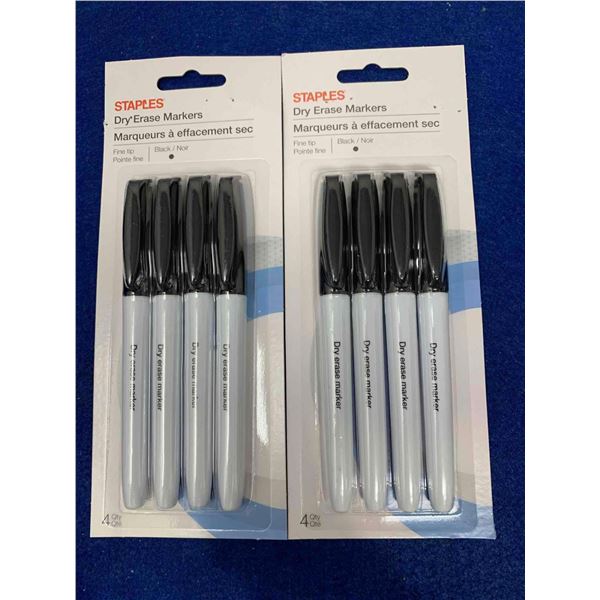 Staples Black Dry Erase Markers (2 x 4)