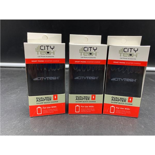 City Tech Dual Wall Adapter (3ct)