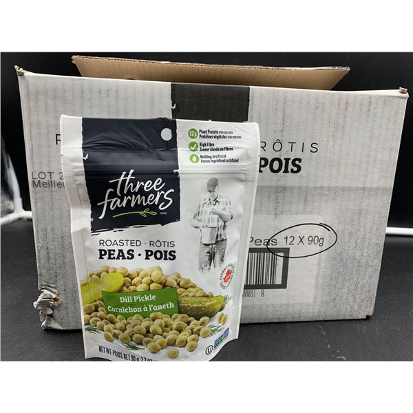 Three Farmers Roasted Peas-Dill Pickle (12 x 90g)