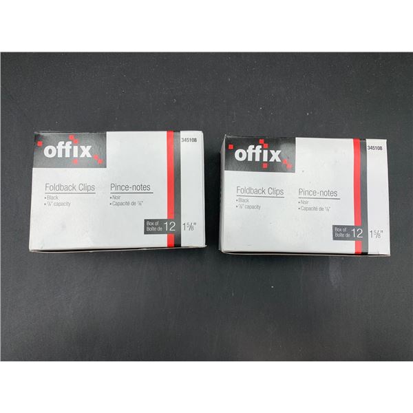Offix Foldback Clips (2 x 12 qty)