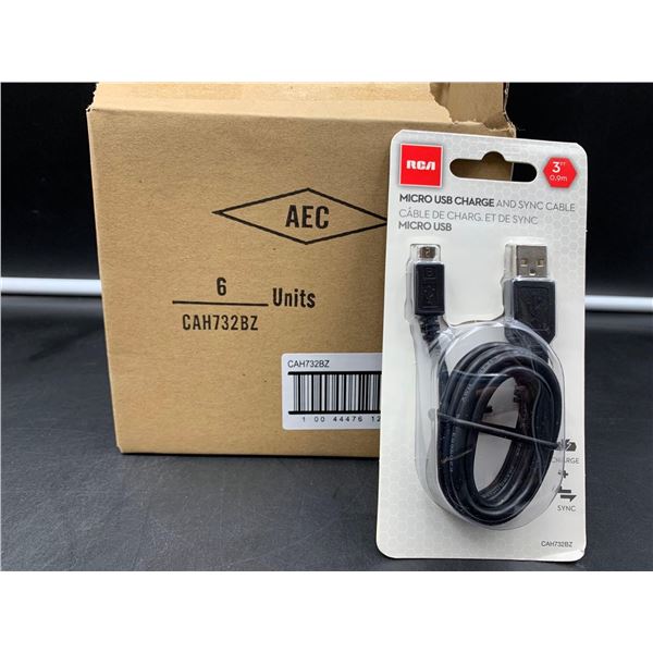 RCA Micro USB Charge and Sync Cable (6 ct)