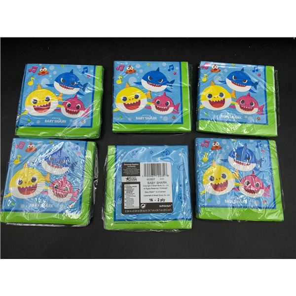 Baby Shark Beverage Napkins (6 x 16) 2ply