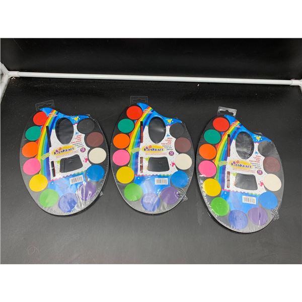 KidsKraft Water Colours with Paintbrush (3ct)