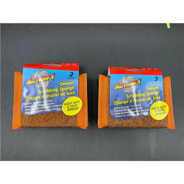 Action-1 Deluxe Scrubbing Sponge (2 x 2)