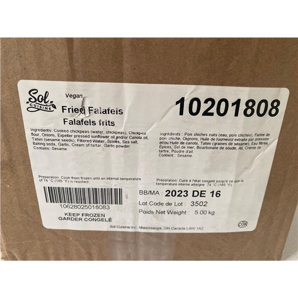 FROZEN - Sol Cuisine Vegan Fried Falafels 5kg case