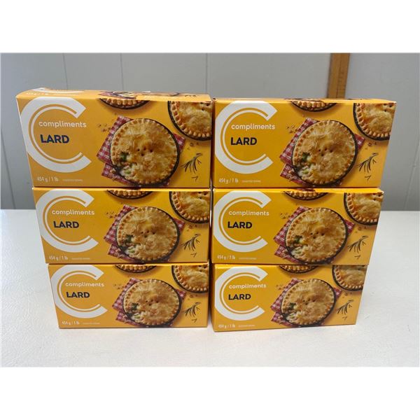 FROZEN - Compliments Lard 6 x& #39;s 1lb Brick