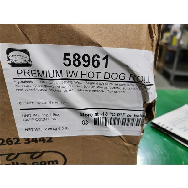 FROZEN - GonellaÂ Premium Individually Wrapped Hot Dog Rolls 56 Count