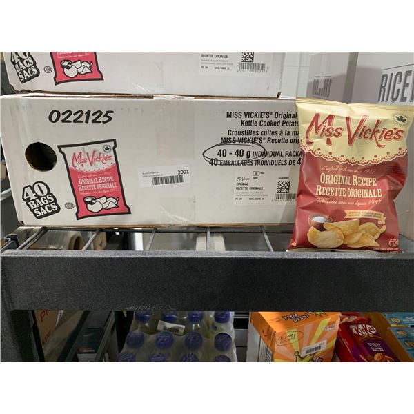 CASE LOT -Miss Vickies Original Recipe Kettle Cooked Chips 40x40g