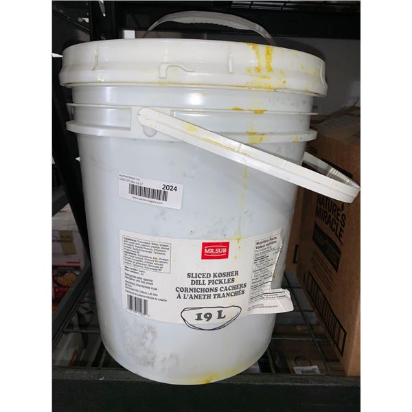 CASE LOT Mr Sub Sliced Kosher Dill Pickles 19L