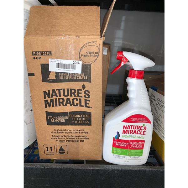 CASE LOT -  Natures; Miracle Stain Odour Remover (4x946ml)