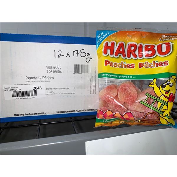 CASE LOT Haribo Peaches Gummy Candy 12 x 175g