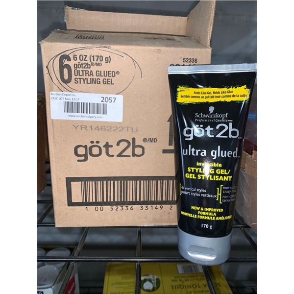 CASE LOT - Schwarzkopf Got2B Ultra Glued Styling Gel 6 x 170g